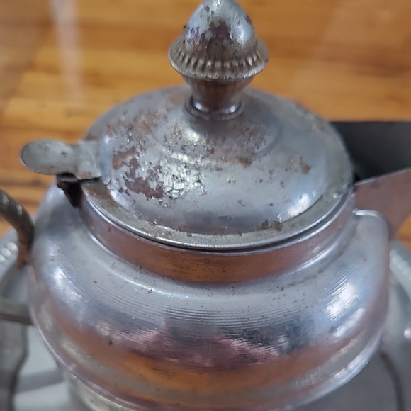 Childs Silver Coffee Set with Black Accents And Tea Pot - Picture 13 of 13